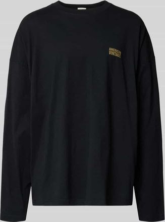 American Vintage American Vintage Longsleeve mit Logo-Print Modell GIXY in Black, Gr&ouml;&szlig;e M/L