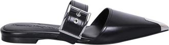 Alexander McQueen Zwarte Ballerina Flats Ss 23 - Dames - Slip ons - Zwart - 37 EU - Leer - Schoenen