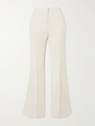 Etro Pantaloni Svasati In Jacquard - Avorio