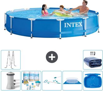 Intex Piscina Con Estructura Redonda - 366x76 Cm - 8-piezas S20486