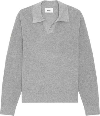 Nn.07 Hope Rib Polo - Heren - Polos - Grijs - S - Katoen - Tops
