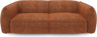 Sia Home Sof&aacute; cama 3 plazas terciopelo tramado terracota