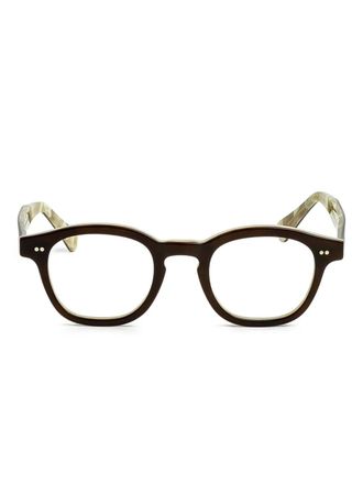 Epos Bronte3 round-frame glasses - unisex - Acetate - 48 - Brown