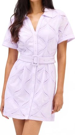 Allison New York Kennedy Cotton Eyelet Mini Dress In Orchid