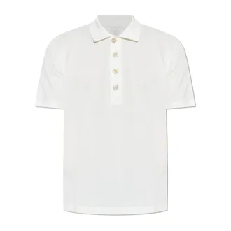 Eleventy Polo Shirts, male, White, Size: M Cotton Polo Shirt