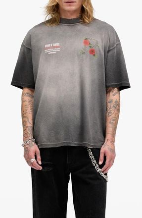 Represent G n R Tour T-Shirt in Stained Black at Nordstrom, Size Xx-Large