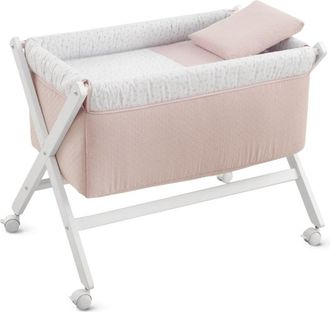 Cambrass Minicuna tijera madera rosa/bco 55x87x74 cm