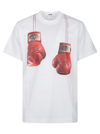 Moschino Boxing Gloves Short-Sleeve Cotton T-Shirt