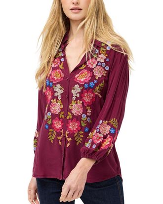 Johnny Was Seren Silk Shirt