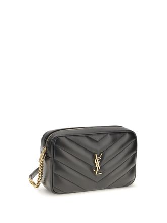 Saint Laurent Womens Loulou Matelass&eacute; Leather Crossbody Bag Nero Lamb Ovis Aries Shoulder