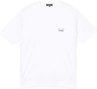 Comme Des Gar&ccedil;ons White Logo Crew Neck T-Shirt
