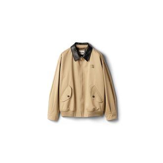 Miu Miu Chino And Leather Bomber Jacket, Woman, Cord, Size 36