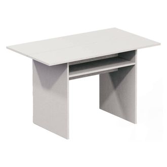Dmora Mesa Extensible Lavanda, Mesa De Comedor Con Apertura De Libro, Consola Multiusos Extensible, 100% Made In Italy, Cm 120x70h75, Blanco, Con Embalaje R