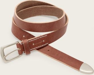AllSaints Cow Leather Reed Leather Belt, Size: 38