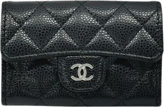 Chanel Tweedehands leren portemonnees - Dames - Vintage Accessoires - Zwart - ONE Size - Vintage