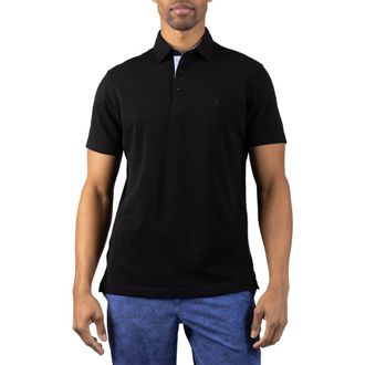 Tailorbyrd Slub Piqu&eacute; Polo in Black at Nordstrom Rack, Size Xx-Large