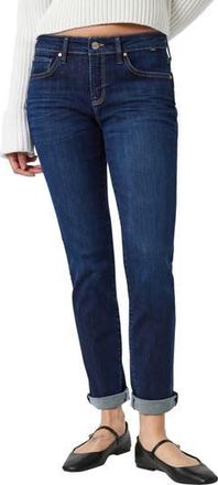 Mavi Emma Mid Rise Slim Boyfriend Jeans in Deep Flex Blue at Nordstrom Rack, Size 29 X 30