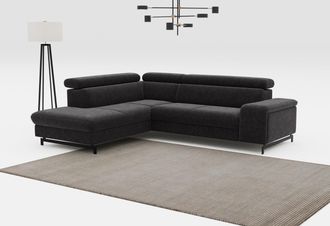 Cotta Ecksofa »Emma L-Form« mit Kopfteilverstellung, wahlweise mit Bettfunktion & Bettkasten