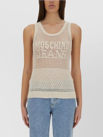 Moschino mesh slim-fit tank top