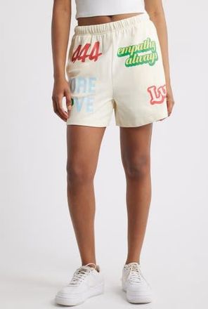 The Mayfair Group Affirmations Sweat Shorts in Cream at Nordstrom Rack, Size Small/medium