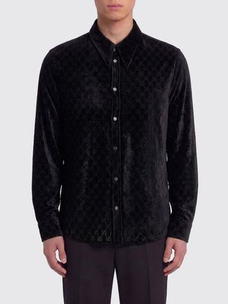 Gucci Camicia Gucci in velluto con motivo GG