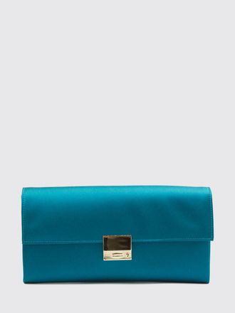 Tom Ford Rectangular Silk Clutch with Metallic Snap Closure and Engraved Logo