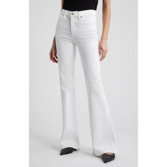Frame Denim The Icon High Waist Flare Jeans in White at Nordstrom, Size 30