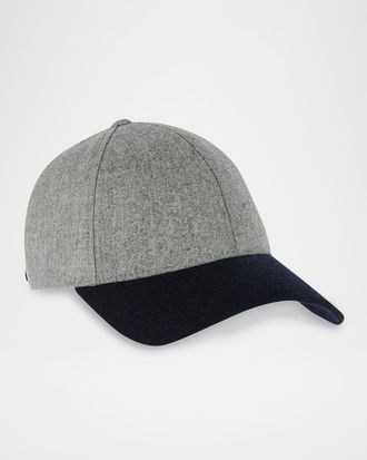 Varsity Mens Virgin Wool Mid Profile 6-Panel Baseball Cap