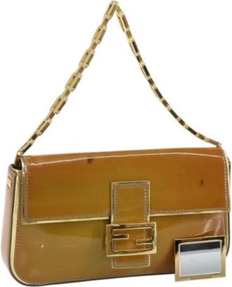 Fendi Pre-owned Leren Schoudertas - Dames - Vintage Schoudertas - Bruin - ONE Size - Leer - Vintage