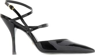 Stuart Weitzman Strapeze 100 Pump - Dames - Pumps - Zwart - 40 1/2 EU - Leer - Schoenen
