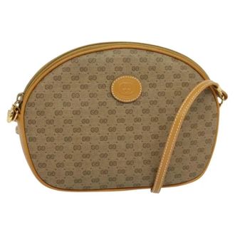 Gucci Pre-owned Leather gucci-bags - Dames - Vintage Schoudertas - Bruin - ONE Size - Leer - Vintage