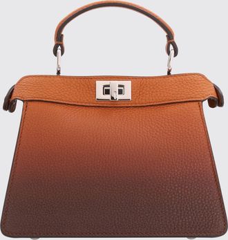 Fendi Borsa Peekaboo ISeeU Petite Fendi in Cuoio Romano degrad&egrave;
