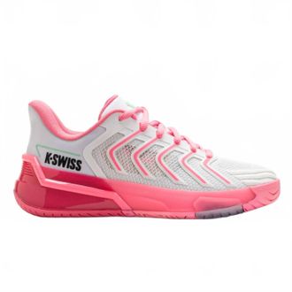 K-Swiss Womens Ultrashot 4 Tennis Shoe In White/neon Pastel Pink/hot Neon Pink