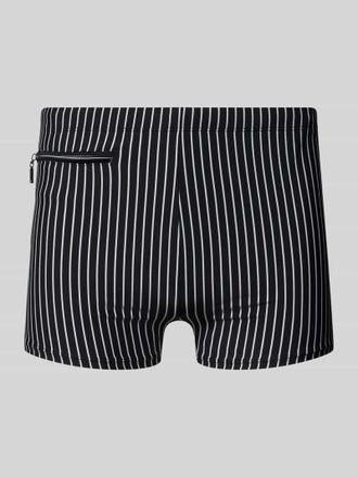 Schiesser Badehose im Allover-Look mit Rei&szlig;verschlusstasche in Black, Gr&ouml;&szlig;e XXL