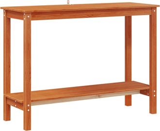 vidaXL Mesa Consola Marr&oacute;n Cera 110 X 40 X 80 Cm Pino Macizo Vidaxl