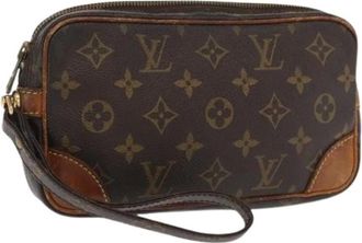 Louis Vuitton Pre-owned Clutches, female, Brown, Size: ONE SIZE Pre-owned Vintage Canvas Clutch