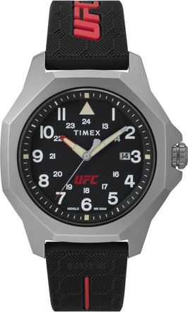 Timex UFC Reveal Analoog Horloge Zwart Siliconen - Heren - Horloges - Zwart - ONE Size - Accessoires