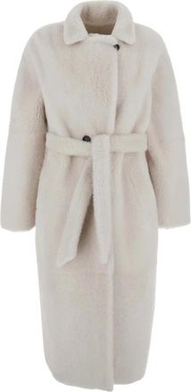 Suprema Shearling Coat - Dames - Jas met riem - Wit - S - Jassen