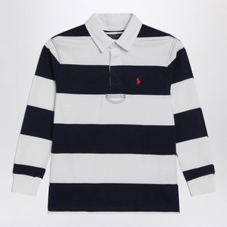 Polo Ralph Lauren White/Navy Striped Polo Shirt