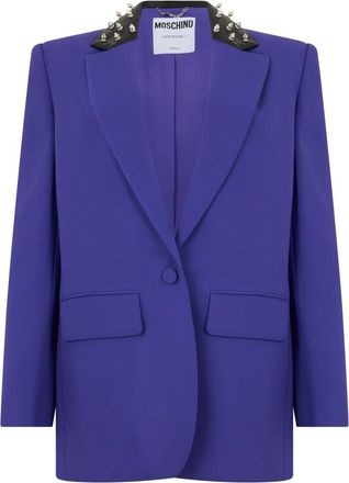 Moschino Rechteckiger Blazer - Dames - Blazers - Paars - S - Jassen