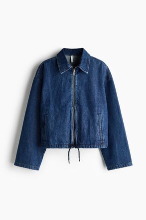 H&M Jeansjacke mit Kragen - Blue