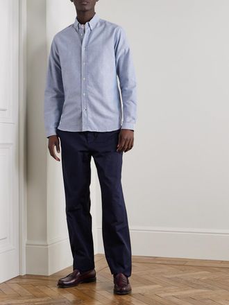 Oliver Spencer Brook Slim-Fit Button-Down Collar Organic Cotton Shirt