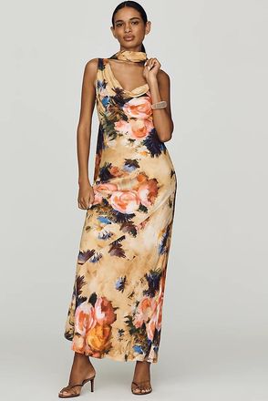 Repeat Mindy Cowl Scarf Maxi Dress