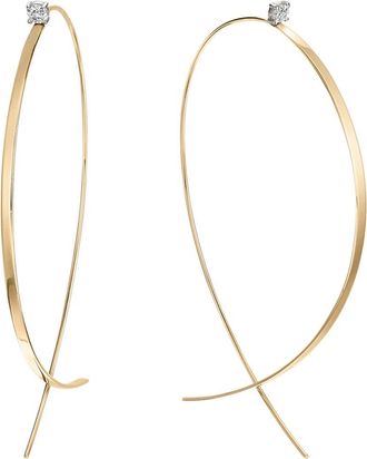 Lana Jewelry Large Flat Upside Down Diamond Hoop Earrings in Yellow at Nordstrom