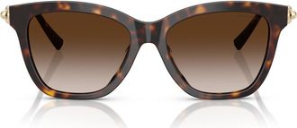 Tiffany & Co. 54mm Gradient Square Sunglasses in Havana /Brown Gradient at Nordstrom