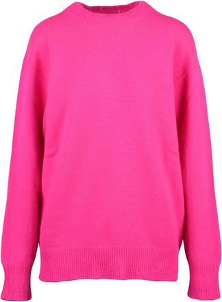 Amaranto Amaranto Oversized Crewneck Sweater With Ribbed Cuffs And Relaxed Fit