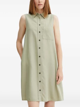 Marc O'Polo button-fastening mini dress - Groen