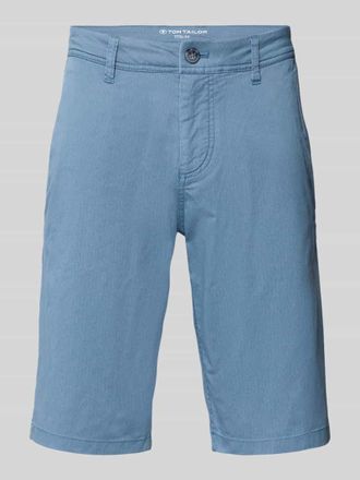 Tom Tailor Slim Fit Chinoshorts aus Baumwoll-Mix in Blau, Gr&ouml;&szlig;e 30