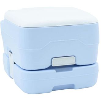 vidaXL Vidaxl - Inodoro Port&aacute;til Para Camping Azul Claro Y Blanco