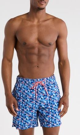 Beach Bros Triangular Escape Swim Trunks in Blue at Nordstrom Rack, Size X-Large